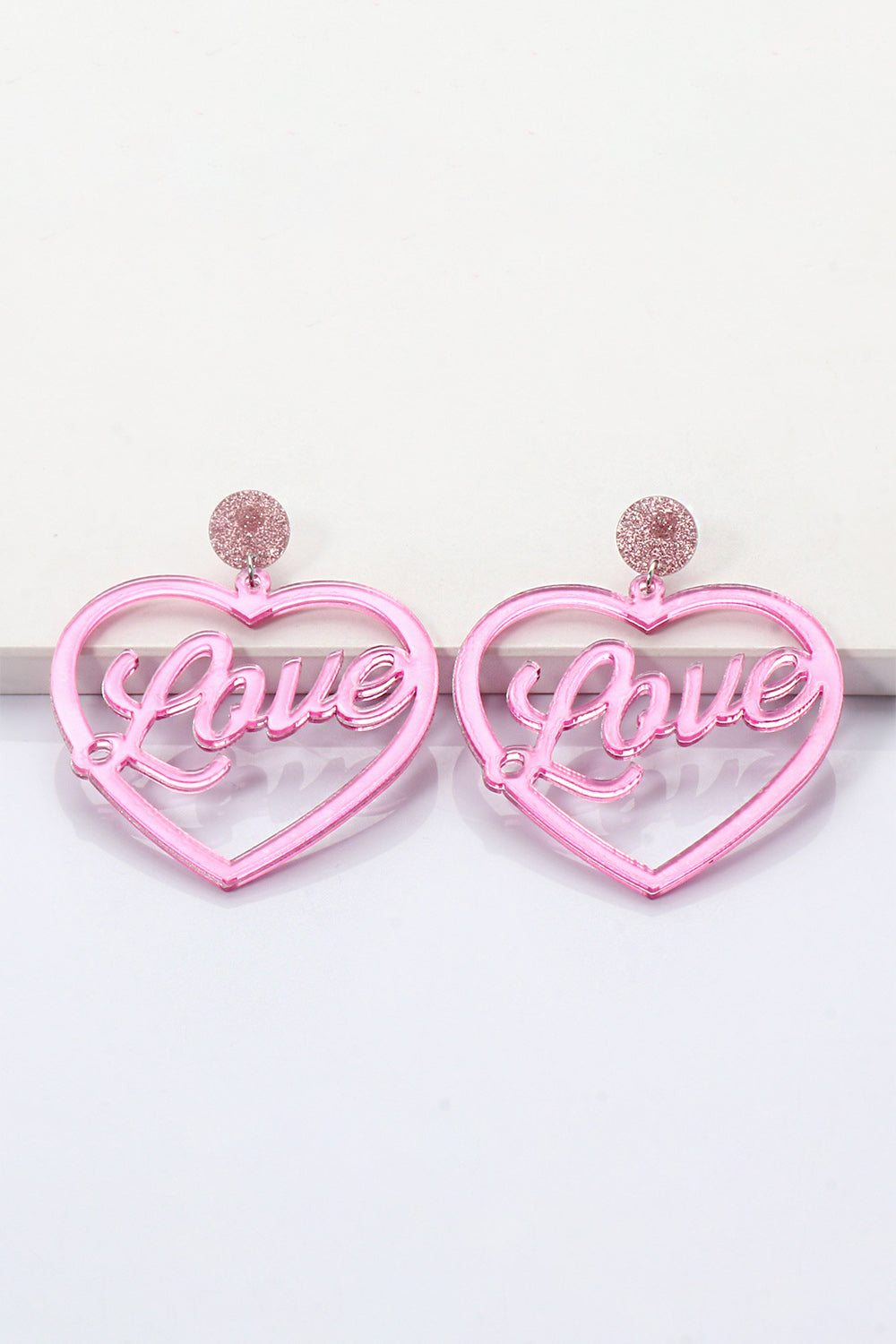 Hearts of Love Acrylic Dangle Earrings