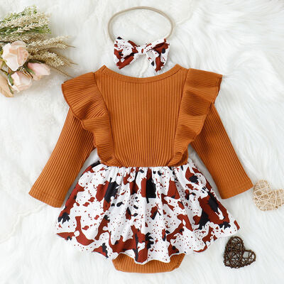 Ruffled Bow Bodysuit Dress | Infant