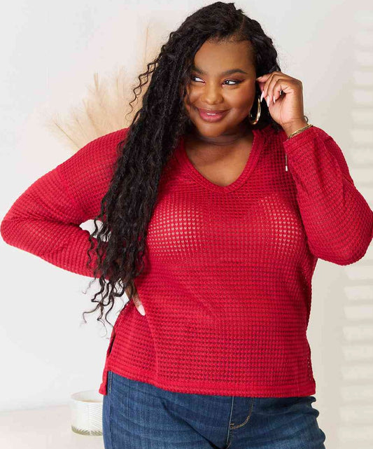 Ruby Red Relaxed Top