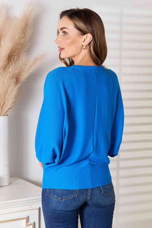 Cobalt Batwing Blouse