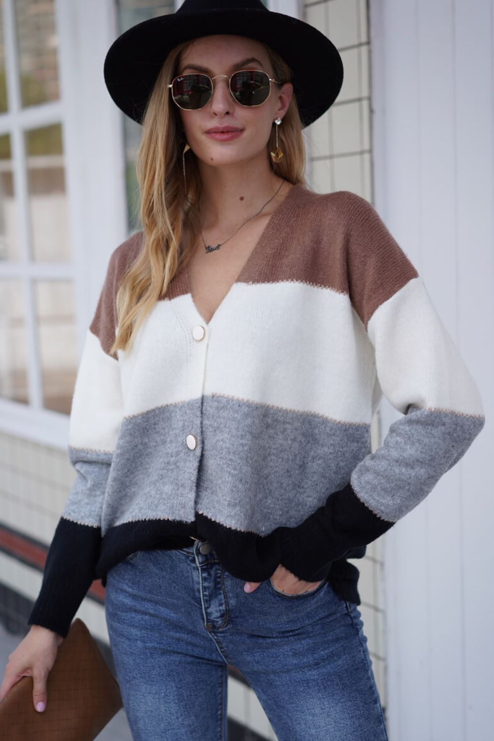 I Heart This Color Block Cardigan