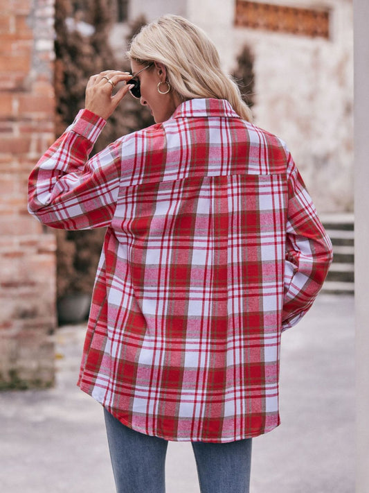 All Tied Up Plaid Longline Shirt | Multiple Colors