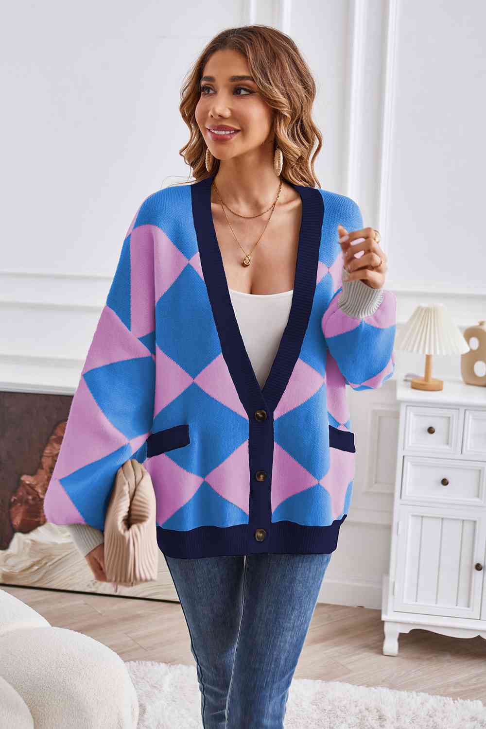 Geometric Lantern Cardigan | Multiple Colors