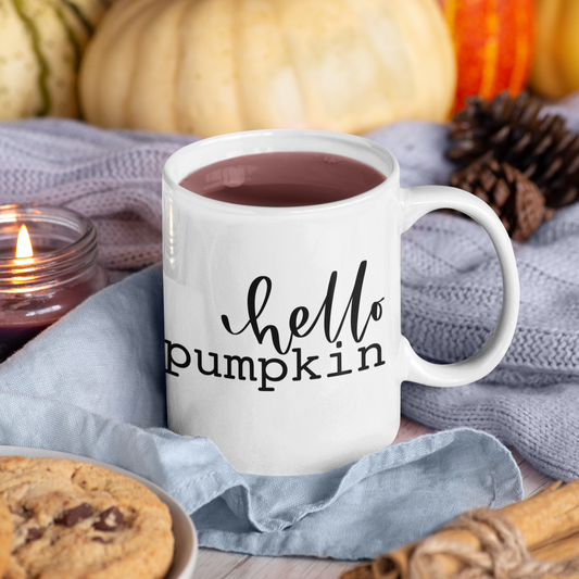 Hello Pumpkin Mug | 11 oz or 15 oz - Bella Lia Boutique