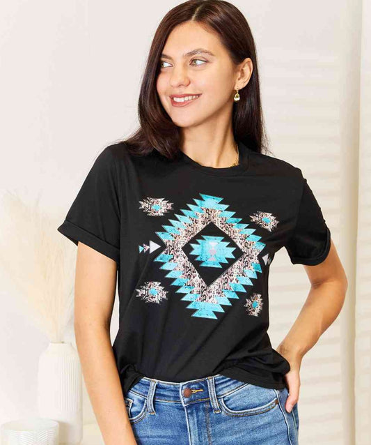 Turquoise Graphic Tee