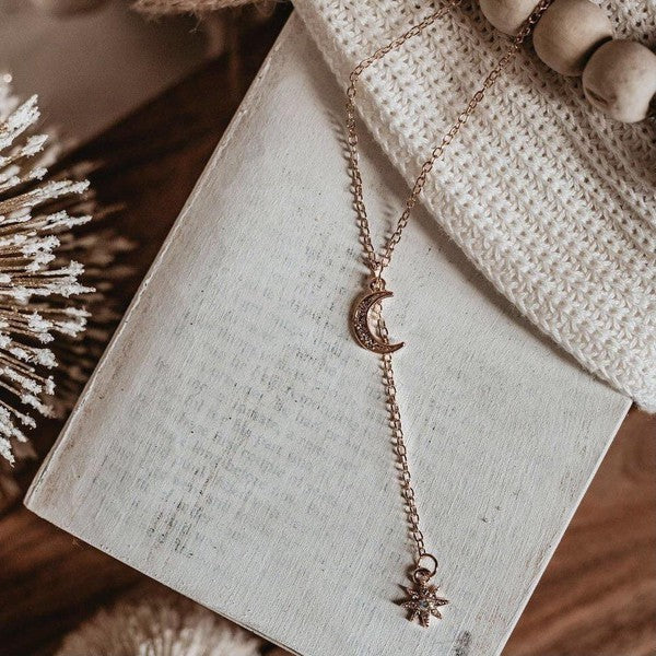 Dainty Moon & Star Necklace - Bella Lia Boutique