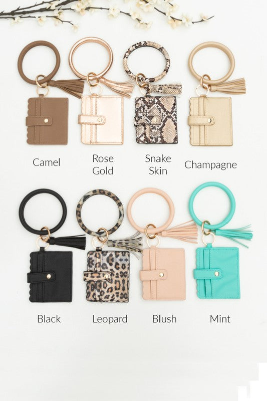 Key Ring ID Wallet Bracelet | Multiple Colors - Bella Lia Boutique