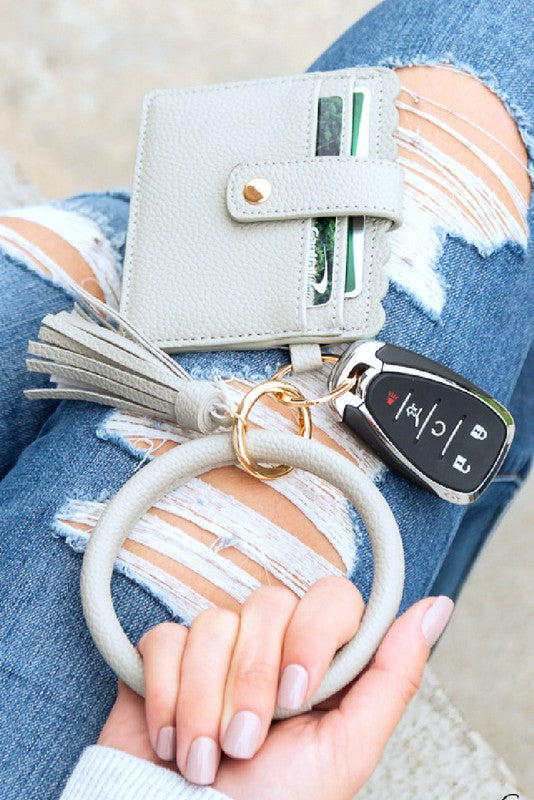 Key Ring ID Wallet Bracelet | Multiple Colors - Bella Lia Boutique