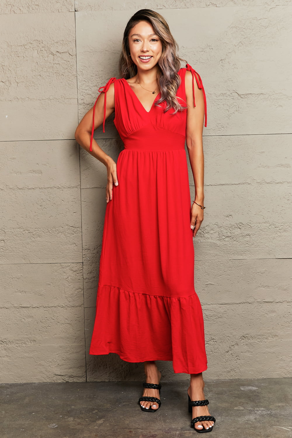 Ruby Red Sleeveless Dress