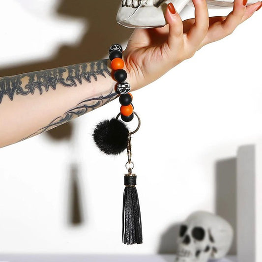 Beaded Halloween Tassel Keychains - Bella Lia Boutique