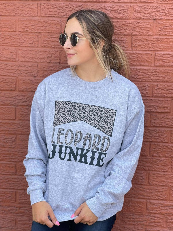 Leopard Junkie Sweatshirt - Bella Lia Boutique