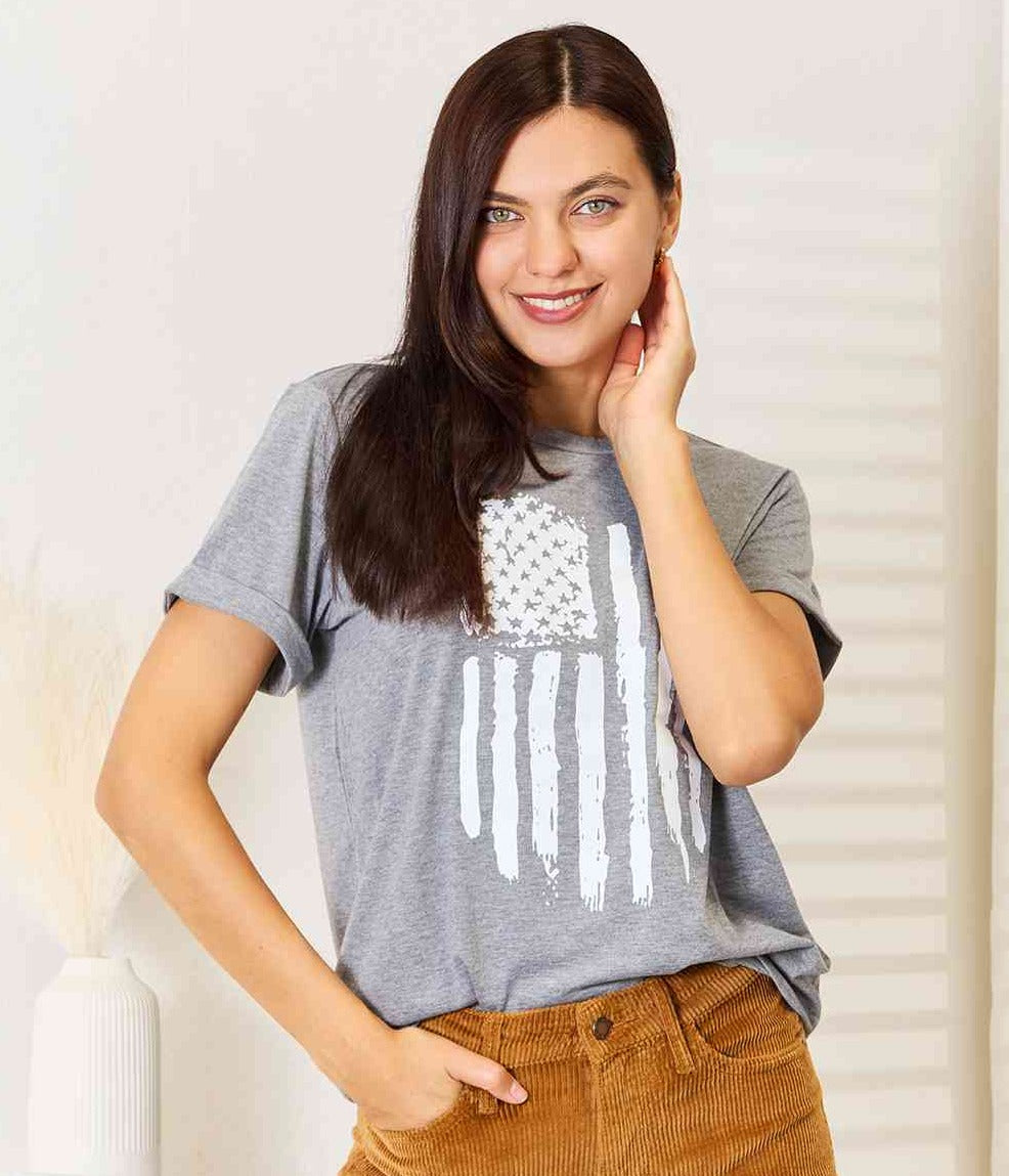 US Flag Graphic Tee