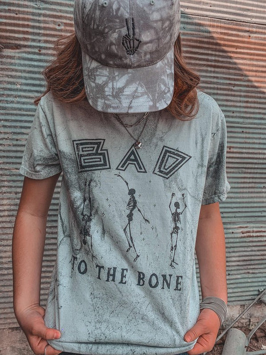 Bad to the Bone Colorblast Tee - Bella Lia Boutique
