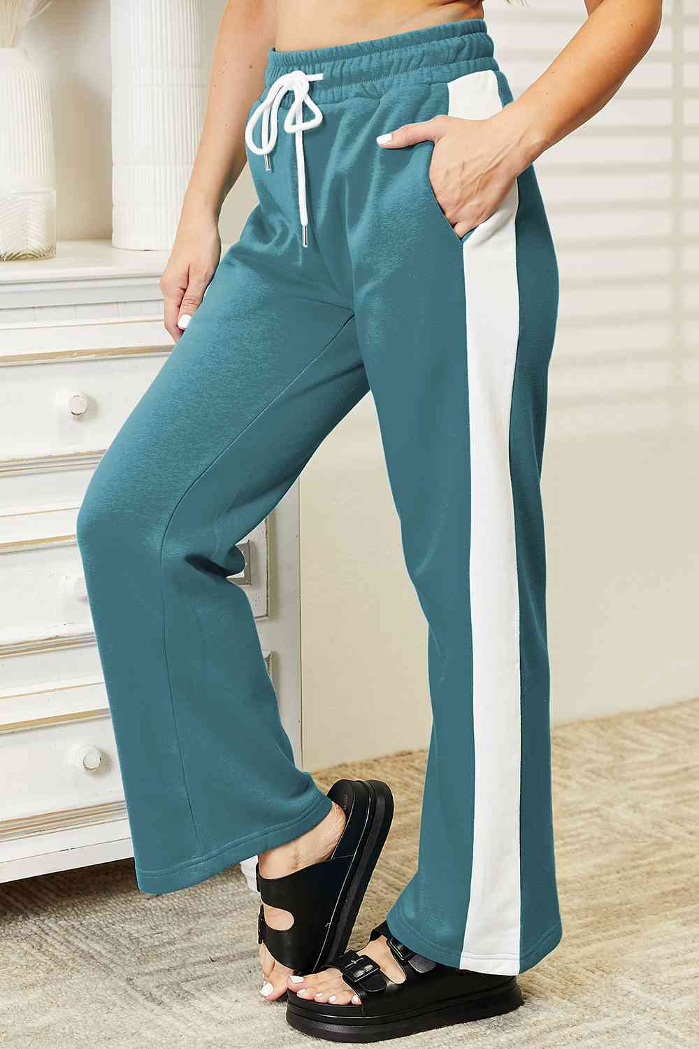Side Stripe Drawstring Pants | Multiple Colors