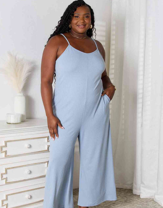 Spaghetti Strap V-Neck Jumpsuit