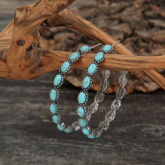 Turquoise Hoop Earrings