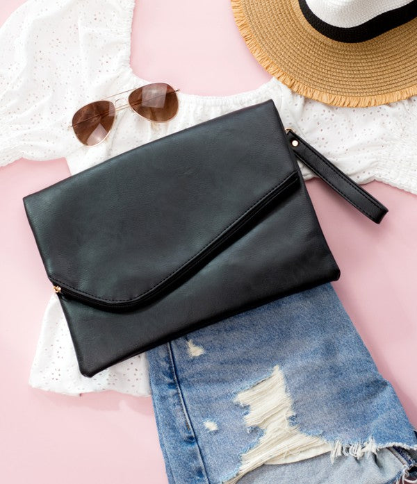 Foldover Envelope Clutch | Multiple Colors - Bella Lia Boutique