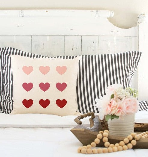 All Hearts In Pillow Cover | 18x18 - Bella Lia Boutique