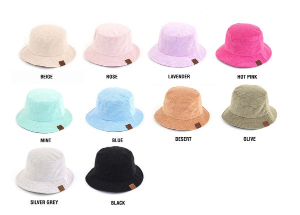 CC Terry Cloth Bucket Hat - Bella Lia Boutique