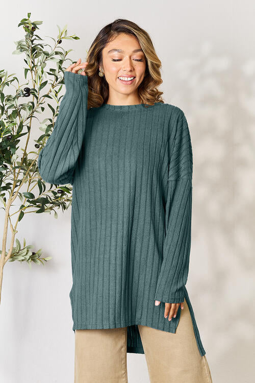 Back to the Basics Ribbed Long Sleeve Top