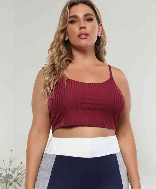 Ribbed Spaghetti Strap Top | Curvy