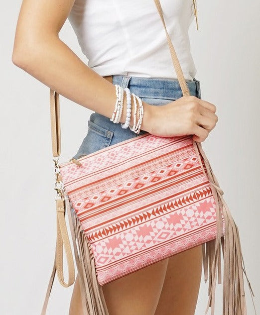 Aztec Striped Crossbody | Multiple Colors - Bella Lia Boutique