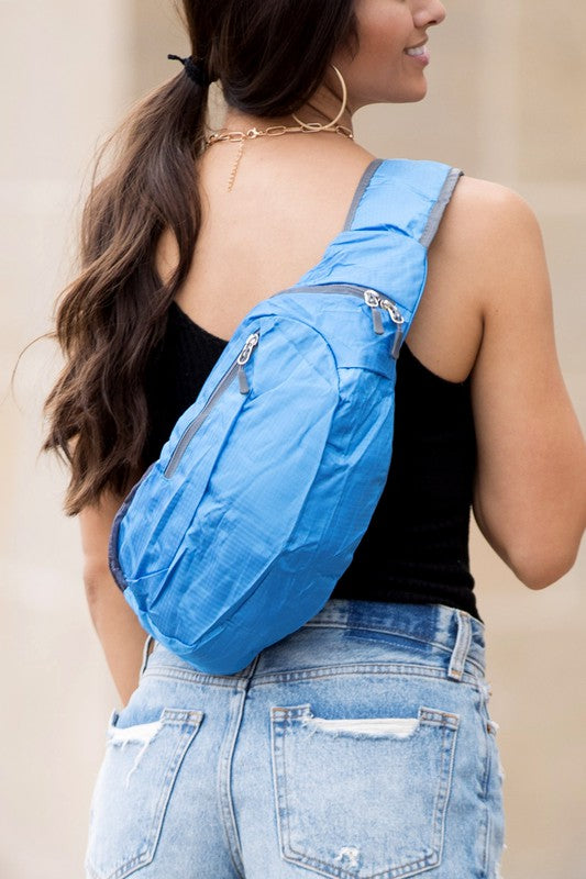 Nylon Packable Sling Bag | Multiple Colors - Bella Lia Boutique