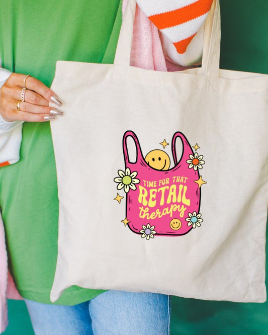 Time For Retail Therapy Tote - Bella Lia Boutique