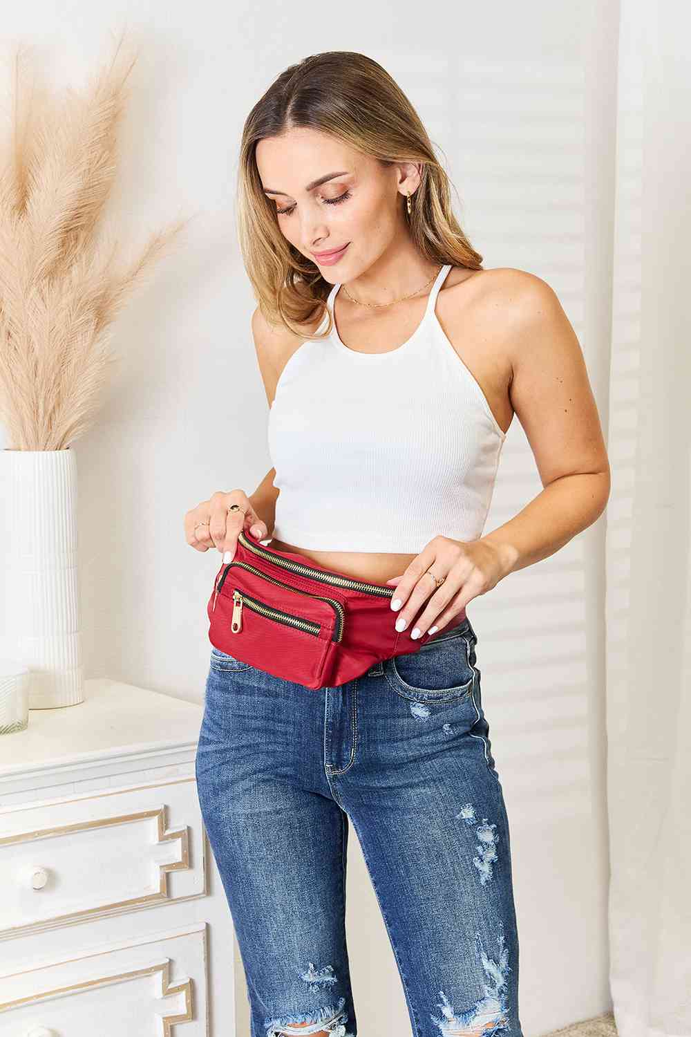 Nylon Fanny Pack | Red