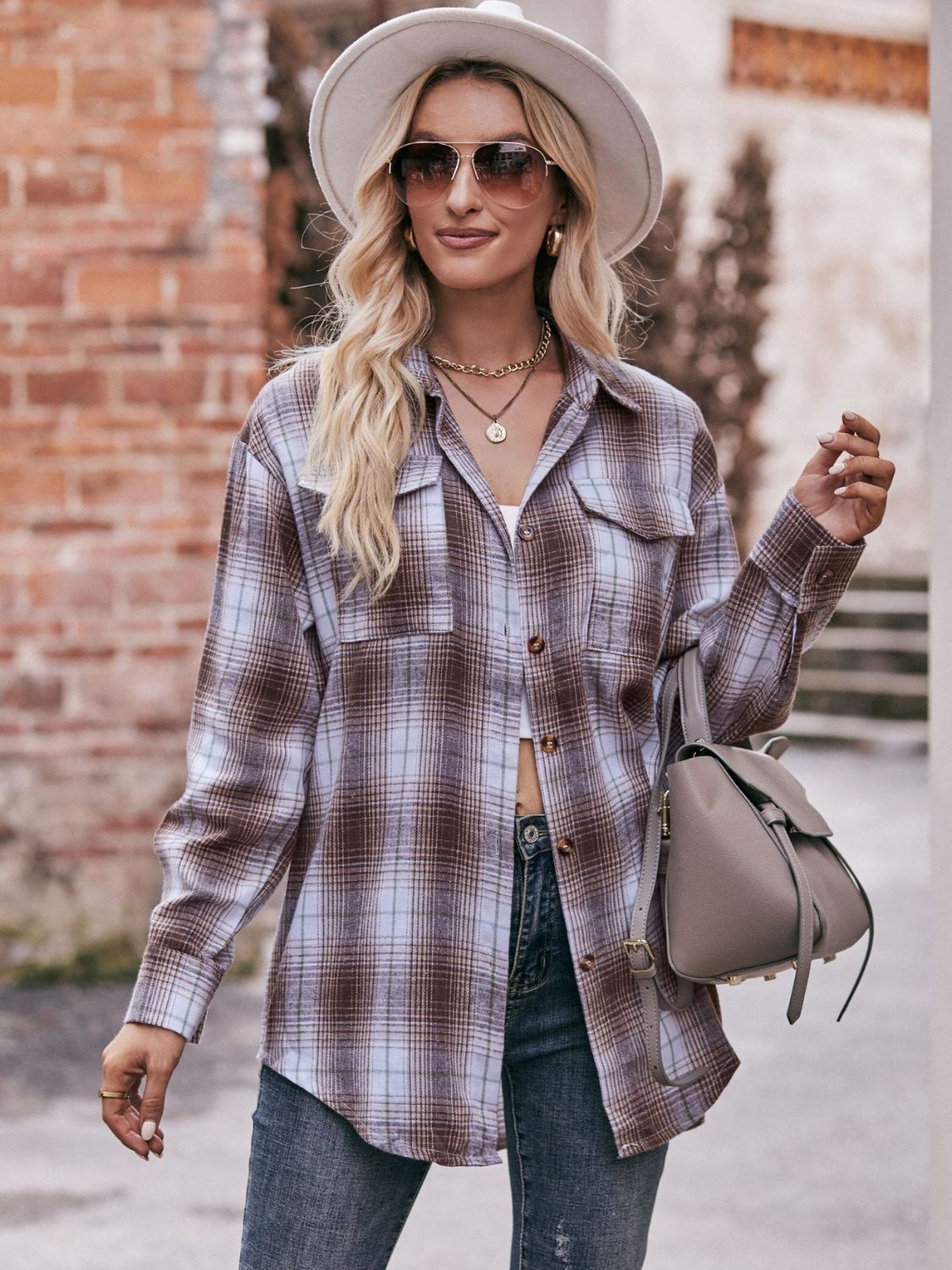 All Tied Up Plaid Longline Shirt | Multiple Colors