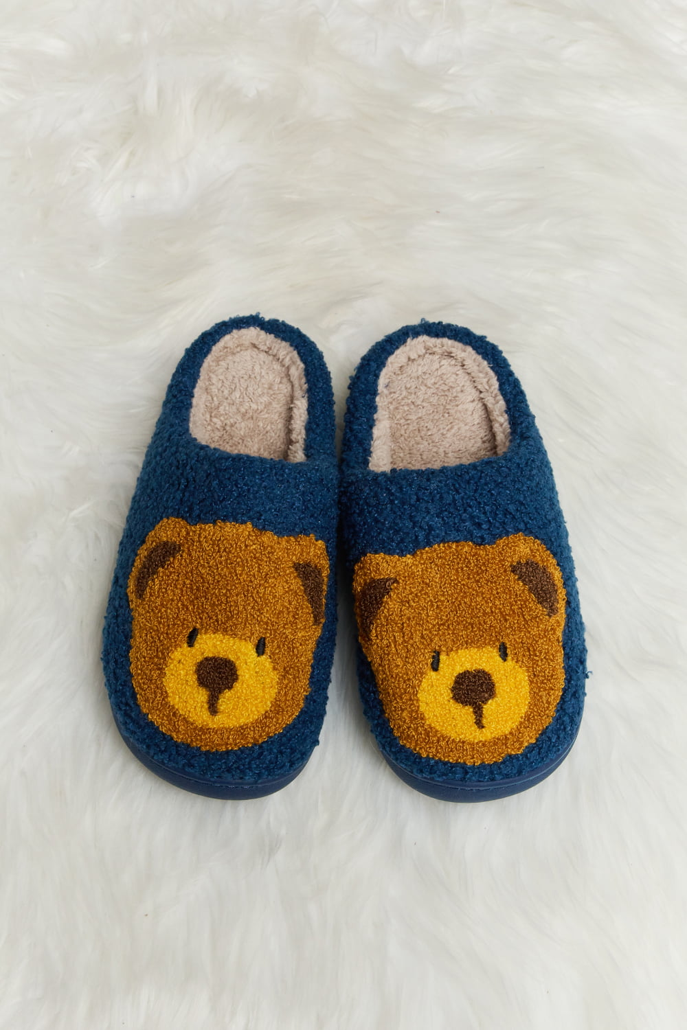 Teddy Bear Plush Slide Slippers