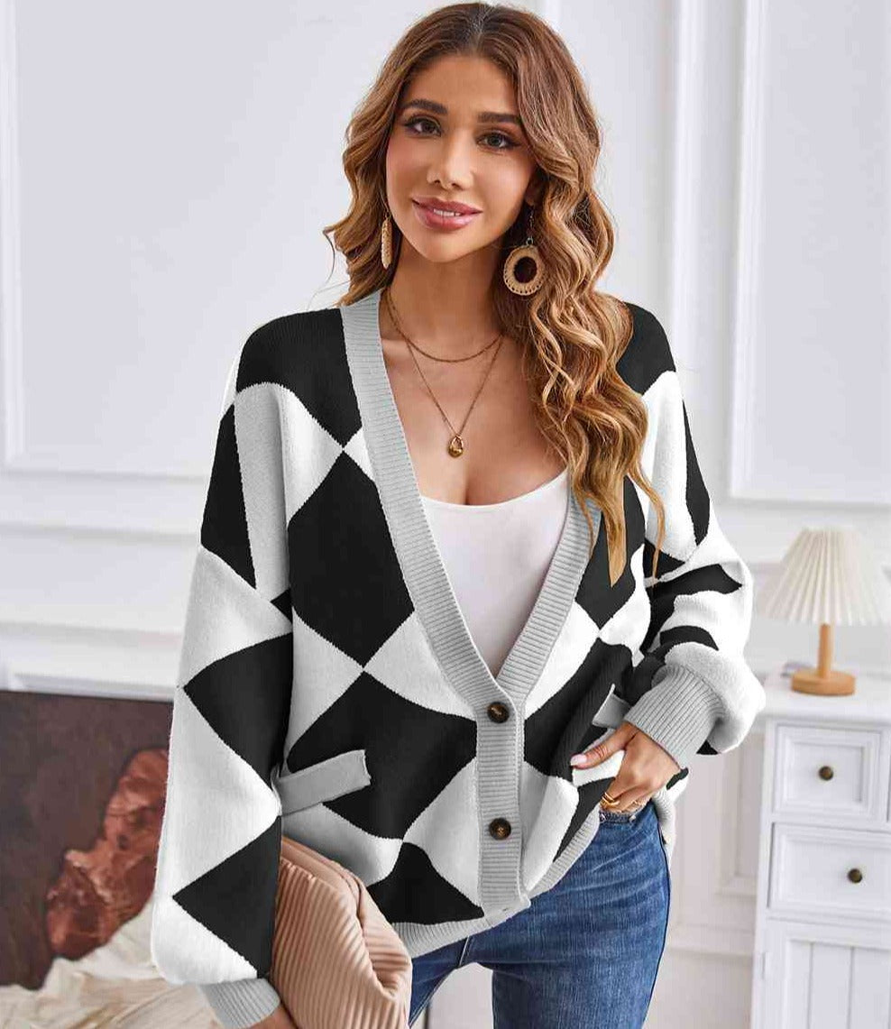 Geometric Lantern Cardigan | Multiple Colors