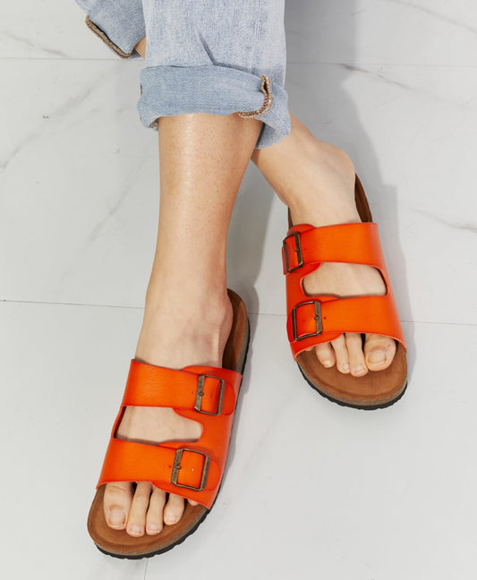 Feeling Alive Slide Sandals | Orange