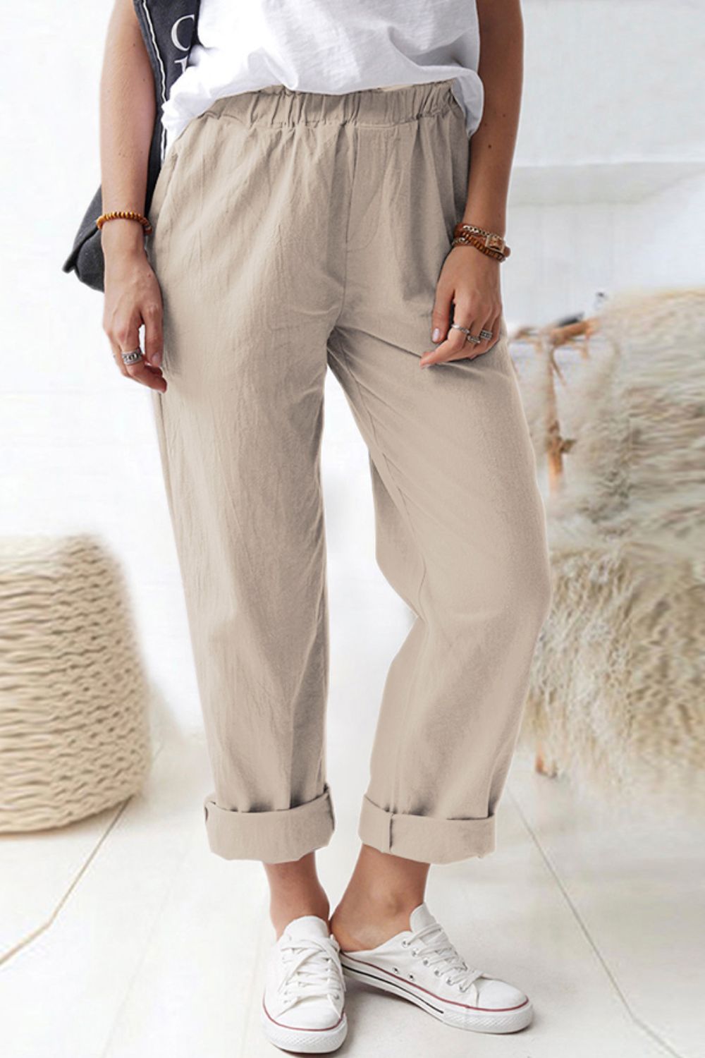 Paperbag Pull-On Pants | Multiple Colors