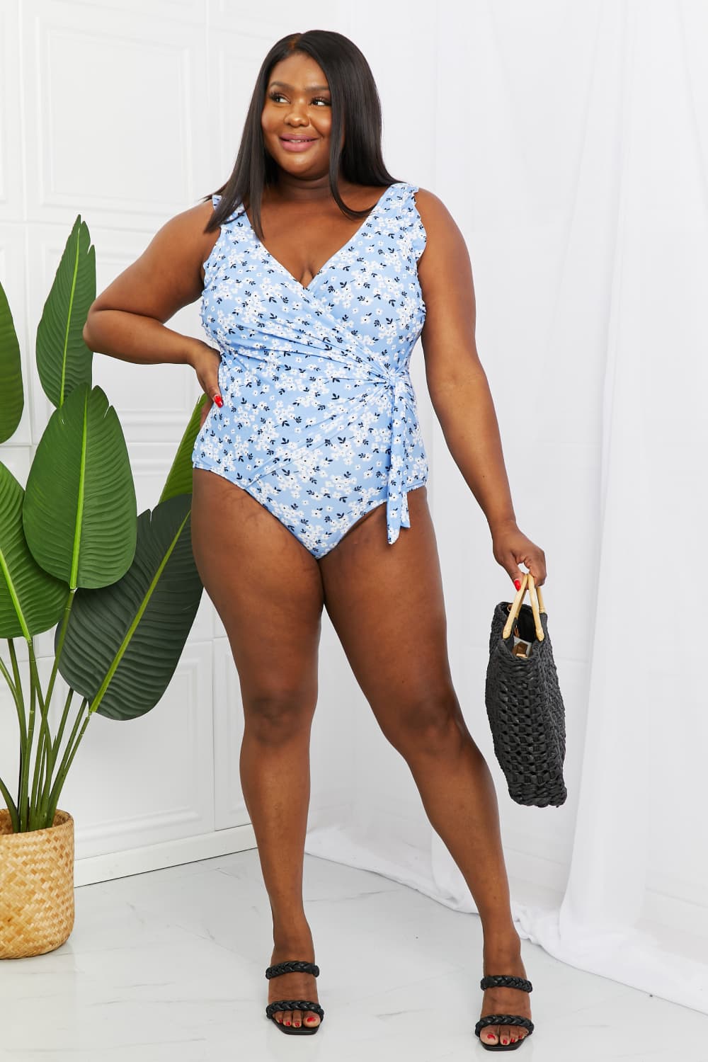 Float On Ruffle One-Piece Swimsuit | Blossom Blue