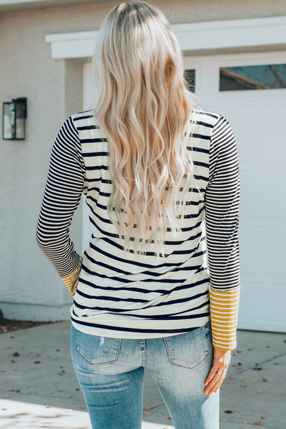 Pushing Stripes Buttoned Top