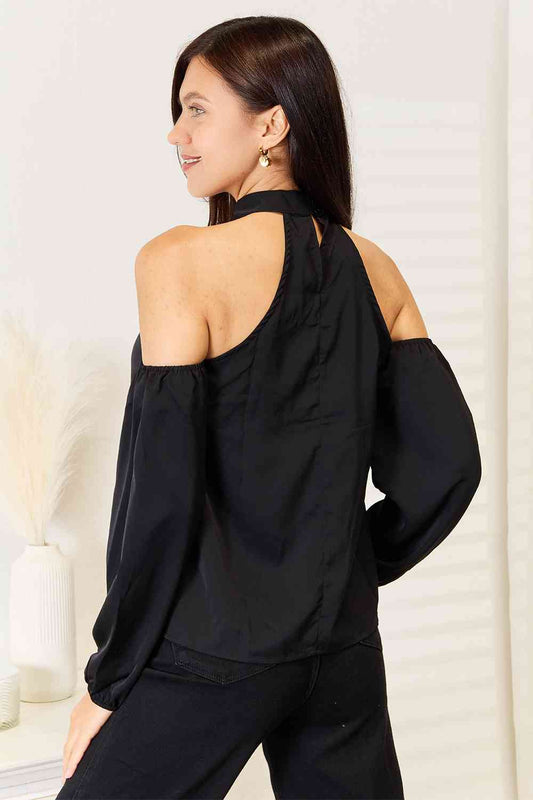 Grecian Cold Shoulder Blouse