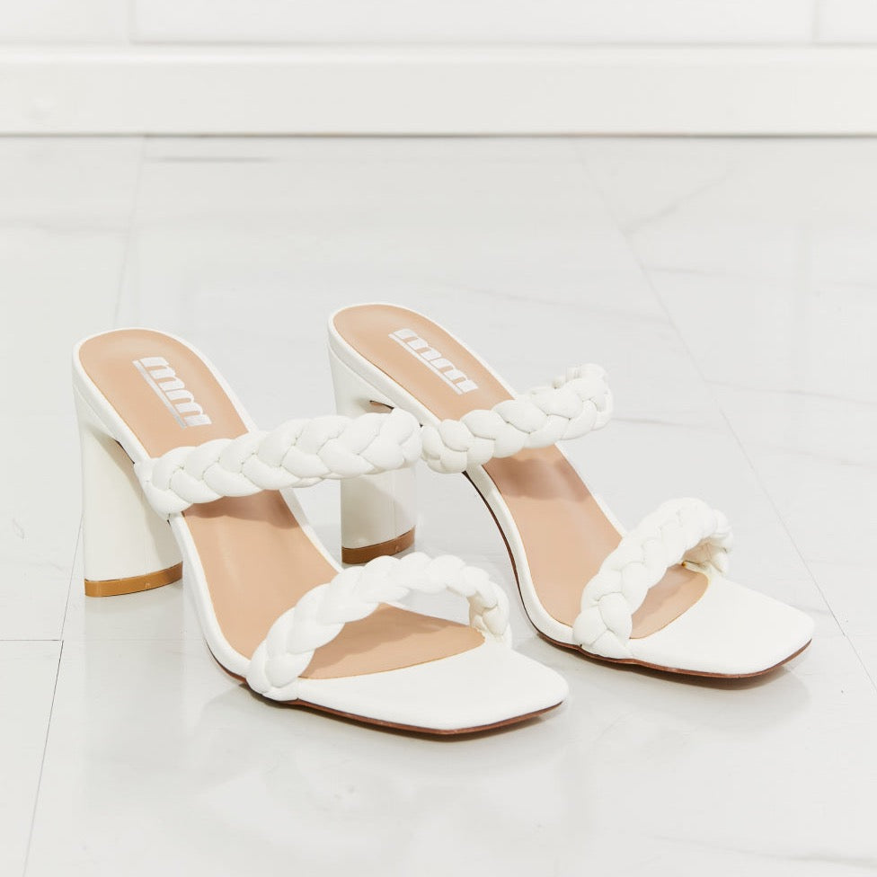 In Love Braided Heels | White