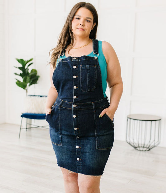 Agnes Denim Overall Dress | Judy Blue