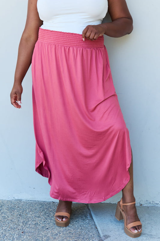 Comfort Princess High Waist Maxi Skirt | Hot Pink