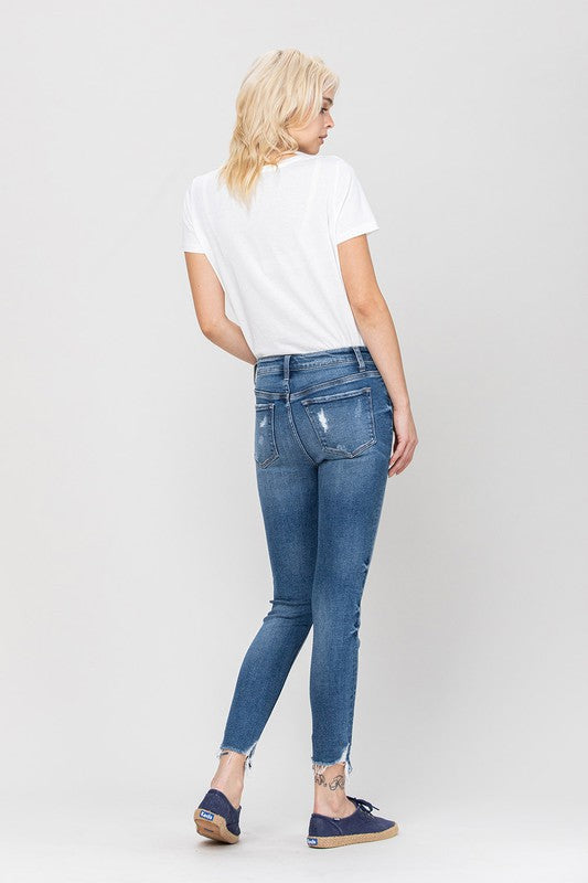 Lights Out High Rise Distressed Skinny Jeans | Vervet