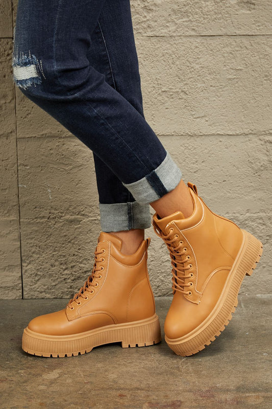 Making Moves Platform Combat Boots