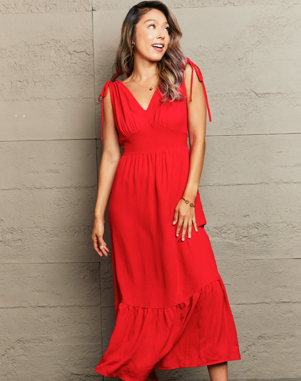 Ruby Red Sleeveless Dress