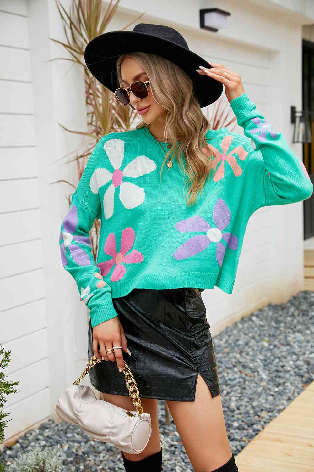 Pastel Flowers Sweater