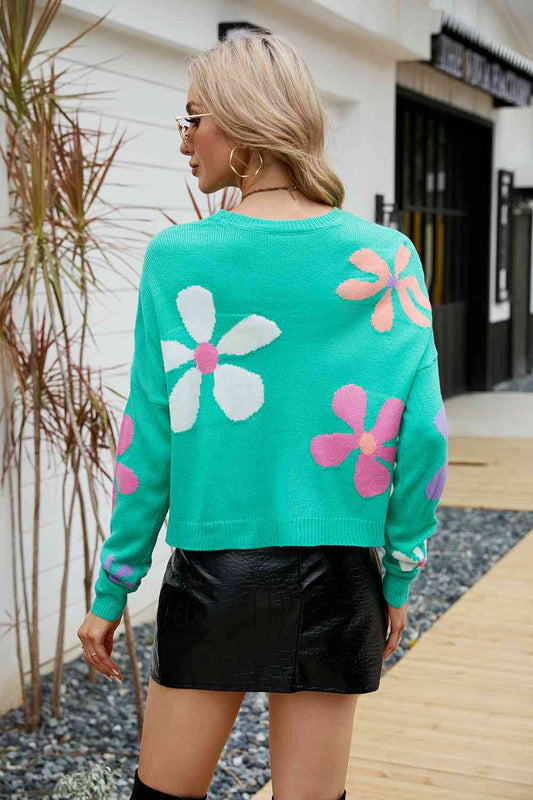 Pastel Flowers Sweater