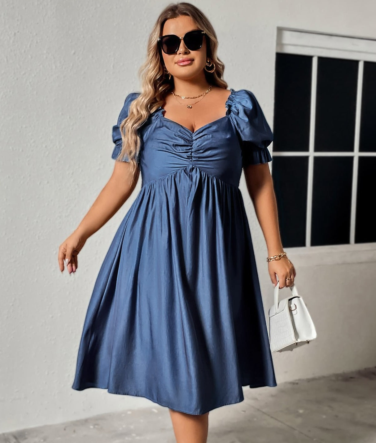 Sweetheart Ruched Dress | Curvy