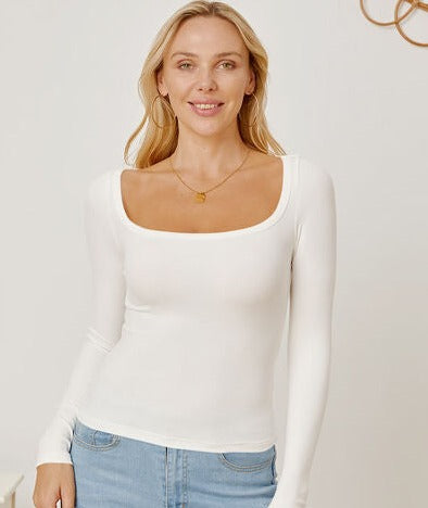 Back to the Basics Square Neck Top