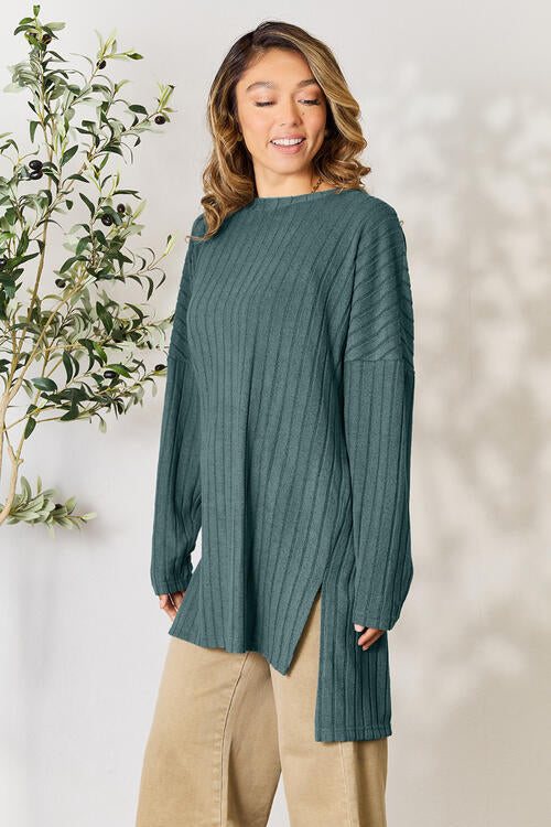 Back to the Basics Ribbed Long Sleeve Top