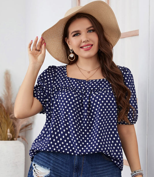 Lucy Polka Dot Blouse | Curvy