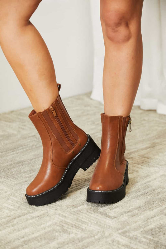 Detroit Platform Boots | Chestnut